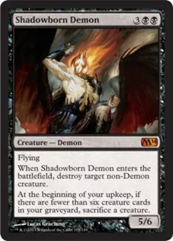 1 x Shadowborn Demon - Magic 2014 - NM-Mint - MTG - Image 1