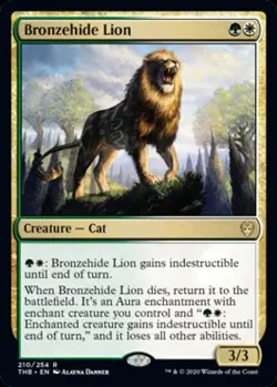 Bronzehide Lion -Foil Near Mint MTG Theros Beyond Death - Image 1