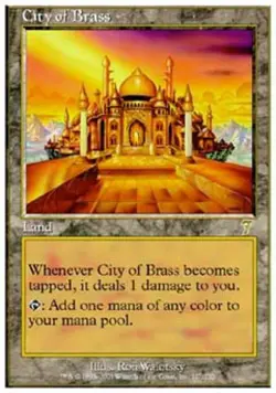 MTG English City of Brass NM Normal 7th Edition - Image 1