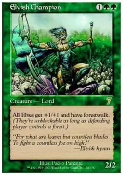 MTG English Elvish Champion NM Normal 7th Edition - Image 1
