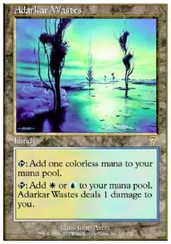 MTG English Adarkar Wastes NM Normal 7th Edition - Image 1