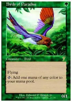 MTG English Birds of Paradise NM Normal 7th Edition - Image 1