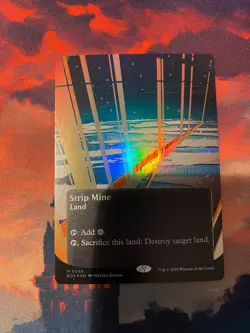 MTG Edge of Eternities Strip Mine Borderless Foil - Image 1