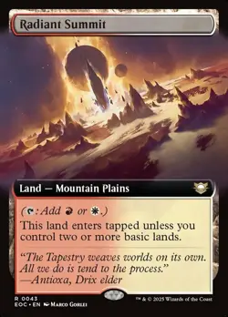 1x (43) Radiant Summit - EXTENDED ART MTG Commander Edge of Eternities NM Magic - Image 1