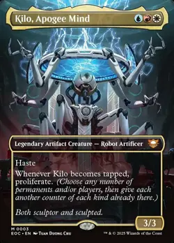 1x (3) Kilo, Apogee Mind - BORDERLESS MTG Commander Edge of Eternities NM Magic - Image 1