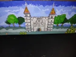 Mtg Hand Painted Art Box Tabernacle At Pendrell Vale Holds X400 Magic Cards - Image 1