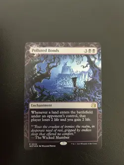 Foil Polluted Bonds Wilds of Eldraine: Enchanting Tales Rare Mtg 34 - Image 1