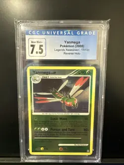 YANMEGA Reverse Holo #17 Pokemon TCG 2008 Legends Awakened CGC 7.5 NM+ - Image 1