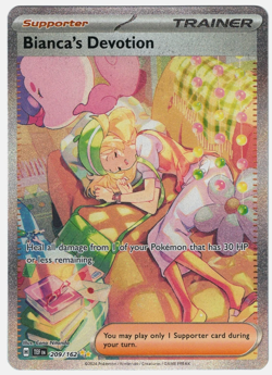 Bianca's Devotion 209/162 SIR Full Art Temporal Forces Pokemon TCG Holo Sleeved - Image 1