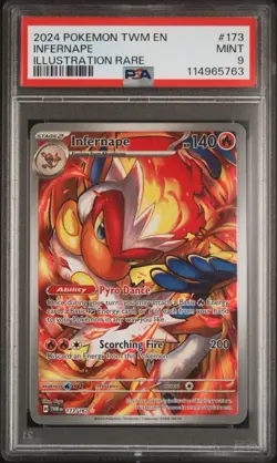 Infernape #173/167 PSA 10 - Twilight Masquerade Pokemon Illustration Rare - Image 2