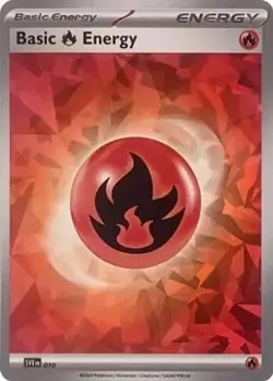 Basic Fire Energy (Cracked Ice Holo, #010) - Holof SV - Stellar Crown NM Pokemon - Image 1