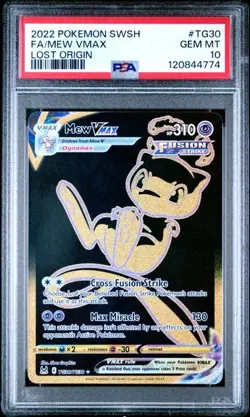 2022 POKEMON SWORD & SHIELD LOST ORIGIN #TG30 FA/MEW VMAX PSA 10 - Image 1