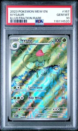 2023 POKEMON MEW EN-151 #167 IVYSAUR ILLUSTRATION RARE PSA 10 - Image 1