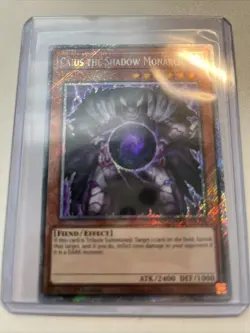 Yugioh Caius the Shadow Monarch (Platinum Secret Rare) RA03-EN194 - Image 1