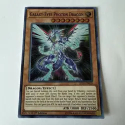 Yugioh Galaxy-Eyes Photon Dragon LED3-EN039 Super Rare 1st Ed NM - Image 1