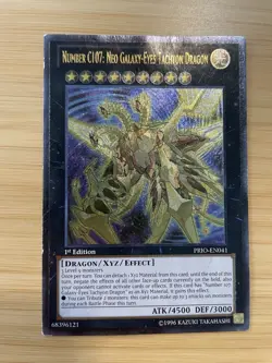 Number C107: Neo Galaxy-Eyes Tachyon Dragon PRIO-EN041 1st Ed Ultimate LP Yugioh - Image 1