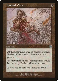 Barbed Wire Mercadian Masques MP MTG - Image 1