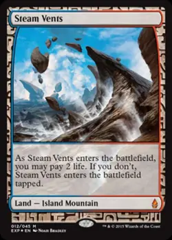 MTG English Steam Vents NM Foil Zendikar Expeditions - Image 1