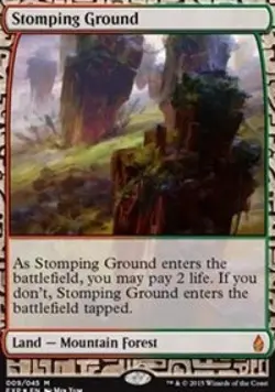 MTG English Stomping Ground NM Foil Zendikar Expeditions - Image 1