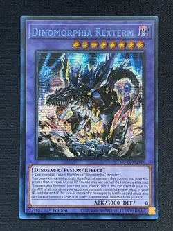Yugioh Dinomorphia Rexterm MP23-EN082 Prismatic Secret Rare NM - Image 1