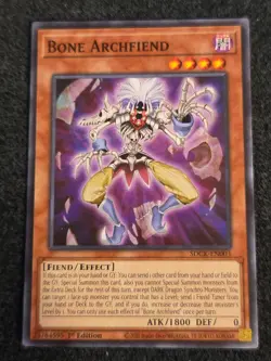 1X NM Bone Archfiend - SDCK-EN003 - Common 1st Edition - Yugioh - Image 1