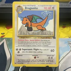 1999 Pokemon Dragonite Black Star Promo Card - Image 1