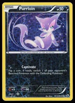 Purrloin RC13/RC25 Legendary Treasures: Radiant Collection Pokemon Card - Image 1