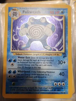 Pokemon Poliwrath Base Set 2 Holo Rare Card 15/130 WOTC 2nd Edition - Image 1