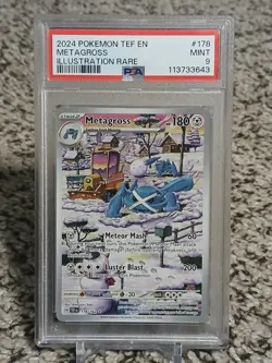 Metagross 178/162 Temporal Forces Illustration Rare Pokemon Card PSA 9 MINT - Image 1
