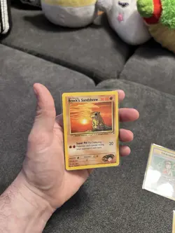 Pokemon TCG Brock's Sandshrew Gym Heroes 72/132 Unlimited Common Card - Image 1