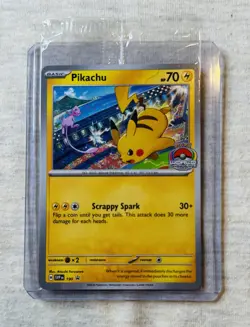 Pokemon TCG 2024 World Championships Pikachu Promo Card Sealed - Image 1