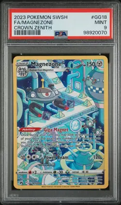 PSA 9 MINT Magnezone CROWN ZENITH GG18 GALARIAN GALLERY Pokemon Card - Image 1