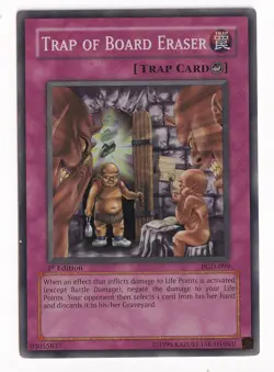 Yu-Gi-Oh! Trap of Board Eraser PGD-099 1st Edition Super Rare NM - Image 1