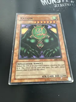 YUGIOH KAZEJIN SUPER RARE MRD-E026 PLAYED - Image 2