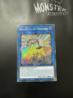 YUGIOH KNIGHTMARE UNICORN SECRET RARE RA01-EN043 1ST EDITION - Image 1