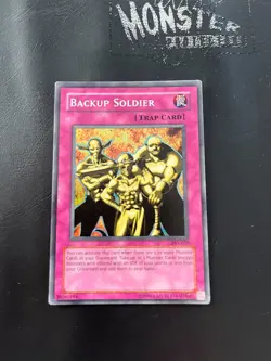 YUGIOH BACKUP SOLDIER SUPER RARE PSV-028 PLAYED - Image 1