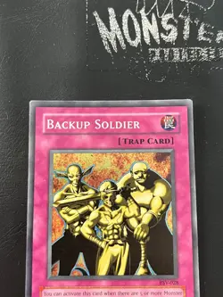 YUGIOH BACKUP SOLDIER SUPER RARE PSV-028 PLAYED - Image 3