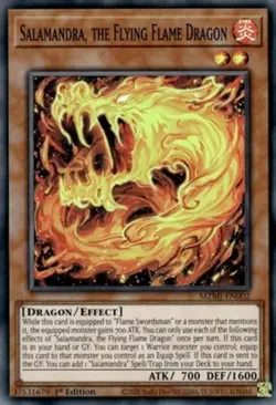 Yugioh! Salamandra, the Flying Flame Dragon - MZMI-EN002 - Super Rare - 1st Edit - Image 1
