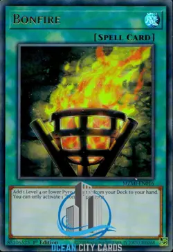 Yugioh Bonfire MZMI-EN016 Ultra Rare Near Mint 1st Edition - Image 1
