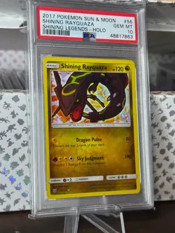 Pokemon 2017 Shining Rayquaza Sun & Moon Shining Legends Card PSA 10 56/73 - Image 1