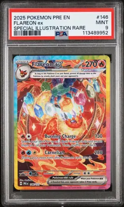 Pokemon TCG Flareon EX Prismatic Evolutions 146/131 Sir Illustration Rare Card - Image 2
