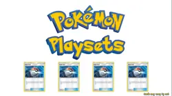 Pokemon Playsets Poke Ball Trainer Item 4 Card Lot - Image 1