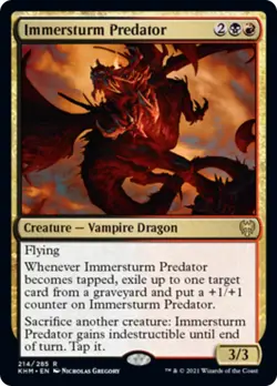 Immersturm Predator FOIL Kaldheim NM Black Red Rare MAGIC MTG CARD - Image 1