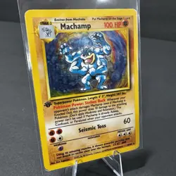 Pokemon TCG Machamp 8/102 1st Edition Holo Rare Pokemon Card HP - Image 1