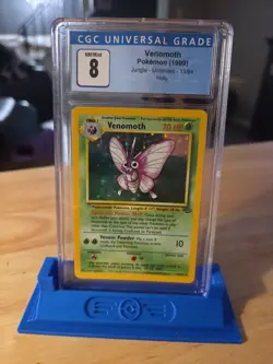 CGC 8 NM MINT Venomoth 13/64 Holo Rare Jungle Vintage WOTC 1999 Pokemon Card - Image 1
