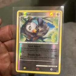 Pokemon Card Starly (75/100) Common Stormfront Reverse Holo - Image 1