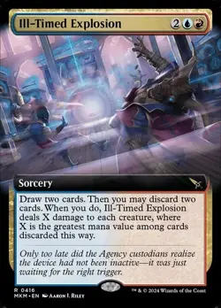 MTG Ill-Timed Explosion - Foil - Extended Art, Murders at Karlov Manor, Near Min - Image 1