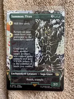 MTG - (Borderless) SUMMON: TITAN - Final Fantasy (R) - Image 1