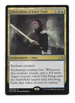 x1 Invocation of Saint Traft - Foil R MTG Shadows over Innistrad M/NM, English - Image 1