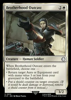 Brotherhood Outcast Light Play, English Magic the Gathering MTG Universes Beyond - Image 1